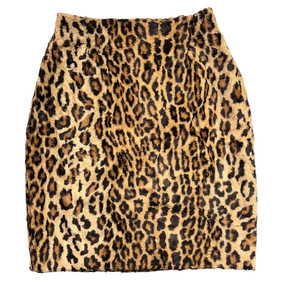 Vintage Istante by Gianni Versace Leopard Print Skirt Size 42 - Picture 4 of 17